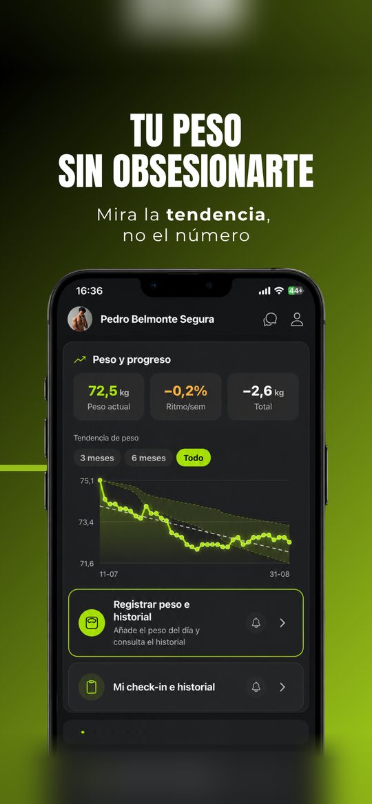 Tu peso sin obsesionarte: mira la tendencia, no el número