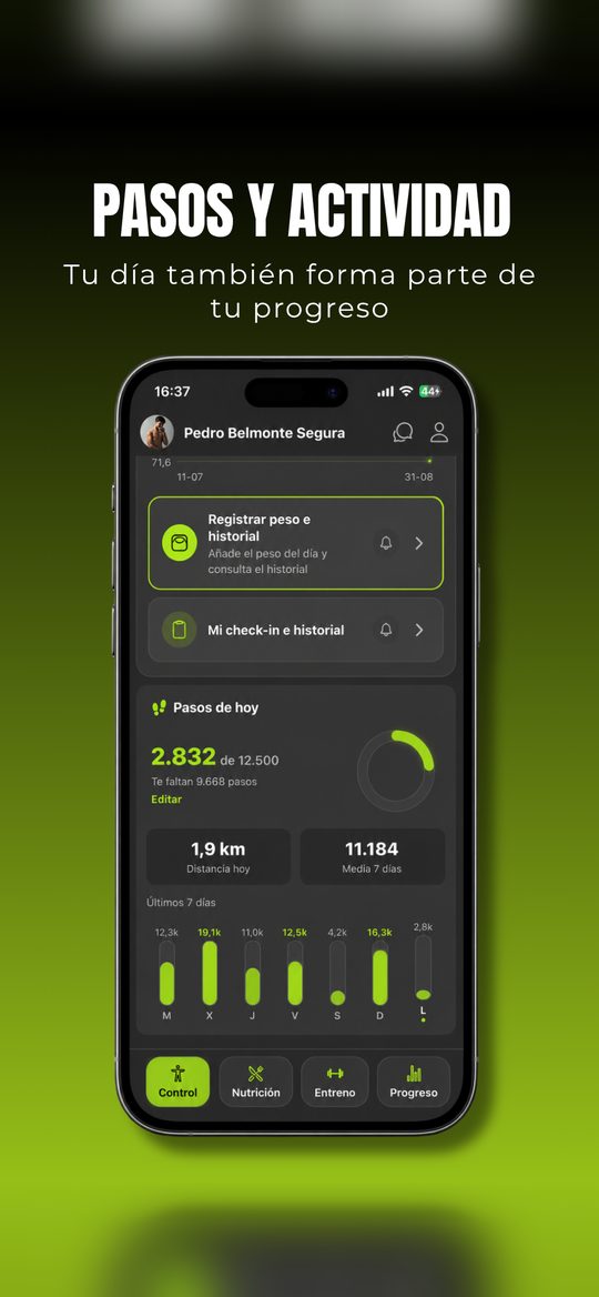 Pasos y actividad: tu día también forma parte del progreso